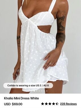 Princess Polly Khalia Mini Dress size 2 NWT